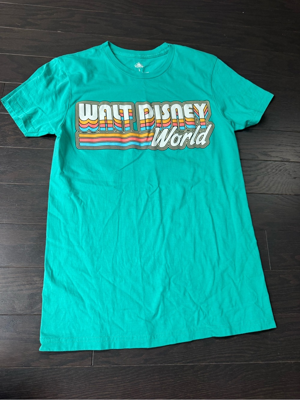 Walt Disney World Retro Logo Teal Graphic Tee